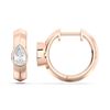 Picture of Elegant 0.50 Ct Pear Cut Lab-Grown Diamond Huggie Hoop Earring in Solid Gold For Women
