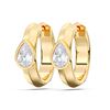 Picture of Elegant 0.50 Ct Pear Cut Lab-Grown Diamond Huggie Hoop Earring in Solid Gold For Women