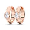 Picture of Elegant 0.50 Ct Pear Cut Lab-Grown Diamond Huggie Hoop Earring in Solid Gold For Women