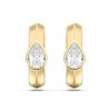 Picture of Elegant 0.50 Ct Pear Cut Lab-Grown Diamond Huggie Hoop Earring in Solid Gold For Women