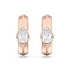 Picture of Elegant 0.50 Ct Pear Cut Lab-Grown Diamond Huggie Hoop Earring in Solid Gold For Women