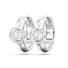 Picture of Elegant 0.50 Ct Round Brilliant Cut Lab-Grown Diamond Huggie Hoop Earring in Solid Gold For Women