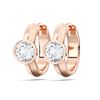 Picture of Elegant 0.50 Ct Round Brilliant Cut Lab-Grown Diamond Huggie Hoop Earring in Solid Gold For Women