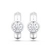 Picture of Elegant 0.50 Ct Round Brilliant Cut Lab-Grown Diamond Huggie Hoop Earring in Solid Gold For Women