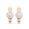 Picture of Elegant 0.50 Ct Round Brilliant Cut Lab-Grown Diamond Huggie Hoop Earring in Solid Gold For Women