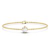 Picture of 0.50 Ct Single Round Brilliant Cut Lab Grown Diamond 7 inch Solitaire Chain Bracelet in Solid Gold for Women