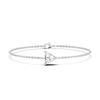 Picture of 0.50 Ct Single Heart Cut Lab Grown Diamond 7 inch Solitaire Chain Bracelet in Solid For Women