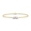Picture of 0.50 Ct Single Marquise Cut Lab Grown Diamond 7 inch Solitaire Chain Bracelet in Solid For Women