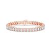 Picture of 18.00 Ct Round Brilliant Cut Lab Grown Diamond Prong Set 7 inch Tennis Bracelet in Solid Gold For Women