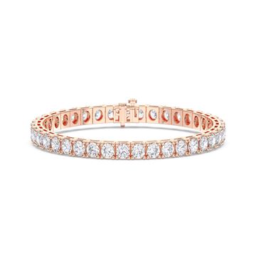 Picture of 18.00 Ct Round Brilliant Cut Lab Grown Diamond Prong Set 7 inch Tennis Bracelet in Solid Gold For Women