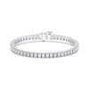 Picture of 8.05 Ct Emerald Cut Lab Grown Diamond Prong Set 7 inch Tennis Bracelet in Solid Gold For Women