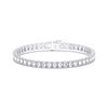 Picture of 14.00 Ct Emerald Cut Lab Grown Diamond Prong Set 7 inch Tennis Bracelet in Solid Gold For Women