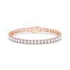 Picture of 14.00 Ct Emerald Cut Lab Grown Diamond Prong Set 7 inch Tennis Bracelet in Solid Gold For Women