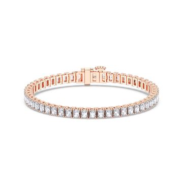 Picture of 8.05 Ct Radiant Cut Lab Grown Diamond Prong Set 7 inch Tennis Bracelet in Solid Gold For Women