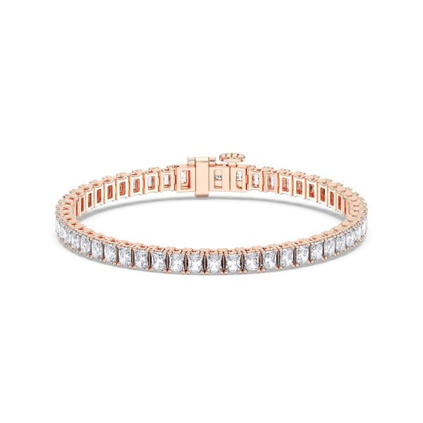 Picture of 8.05 Ct Radiant Cut Lab Grown Diamond Prong Set 7 inch Tennis Bracelet in Solid Gold For Women