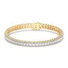 Picture of 10.00 Ct Radiant Cut Lab Grown Diamond Prong Set 7 inch Tennis Bracelet in Solid Gold For Women