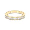 Picture of 0.80 Ct Round Brilliant Cut Lab-Grown Diamond Half Eternity Wedding Band in Solid Gold For Women