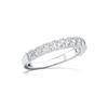 Picture of 0.80 Ct Round Brilliant Cut Lab-Grown Diamond Half Eternity Wedding Band in Solid Gold For Women