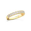 Picture of 0.80 Ct Round Brilliant Cut Lab-Grown Diamond Half Eternity Wedding Band in Solid Gold For Women