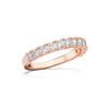Picture of 0.80 Ct Round Brilliant Cut Lab-Grown Diamond Half Eternity Wedding Band in Solid Gold For Women