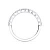 Picture of 0.80 Ct Round Brilliant Cut Lab-Grown Diamond Half Eternity Wedding Band in Solid Gold For Women