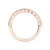 Picture of 0.80 Ct Round Brilliant Cut Lab-Grown Diamond Half Eternity Wedding Band in Solid Gold For Women