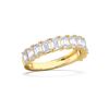 Picture of 2.50 Ct Emerald Cut Lab-Grown Diamond Half Eternity Wedding Band in Solid Gold For Women