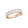 Picture of 2.50 Ct Emerald Cut Lab-Grown Diamond Half Eternity Wedding Band in Solid Gold For Women