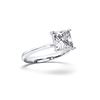 Picture of 2.00 Ct Princess Cut Lab Grown Diamond Solitaire Ring in Solid Gold For Women