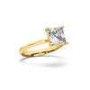 Picture of 2.00 Ct Princess Cut Lab Grown Diamond Solitaire Ring in Solid Gold For Women