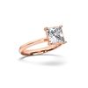 Picture of 2.00 Ct Princess Cut Lab Grown Diamond Solitaire Ring in Solid Gold For Women