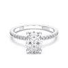 Picture of 1.85 Ct Oval Cut & Round Brilliant Cut Lab-Grown Diamond Engagement Ring in Solid Gold For Women