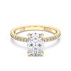 Picture of 1.85 Ct Oval Cut & Round Brilliant Cut Lab-Grown Diamond Engagement Ring in Solid Gold For Women