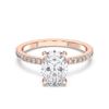Picture of 1.85 Ct Oval Cut & Round Brilliant Cut Lab-Grown Diamond Engagement Ring in Solid Gold For Women