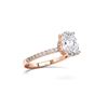 Picture of 1.85 Ct Oval Cut & Round Brilliant Cut Lab-Grown Diamond Engagement Ring in Solid Gold For Women
