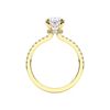 Picture of 1.85 Ct Oval Cut & Round Brilliant Cut Lab-Grown Diamond Engagement Ring in Solid Gold For Women