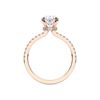 Picture of 1.85 Ct Oval Cut & Round Brilliant Cut Lab-Grown Diamond Engagement Ring in Solid Gold For Women