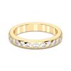 Picture of 0.75 Ct Round Brilliant Cut Lab-Grown Diamond Bezel Set Half Eternity Wedding Band in Solid Gold For Women