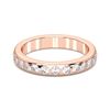 Picture of 0.75 Ct Round Brilliant Cut Lab-Grown Diamond Bezel Set Half Eternity Wedding Band in Solid Gold For Women