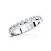 Picture of 0.75 Ct Round Brilliant Cut Lab-Grown Diamond Bezel Set Half Eternity Wedding Band in Solid Gold For Women