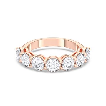 Picture of 2.20 Ct Round Brilliant Cut Lab-Grown Diamond Prong Set Wedding Band in Solid Gold For Women