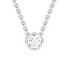 Picture of 0.50 Ct Lab-Grown Round Diamond Bezel Set Solitaire Pendant in Solid Gold With 18 Inch Chain Timeless Gift For Women