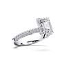 Picture of 4.70 Ct Emerald Cut & Round Brilliant Cut Lab-Grown Diamond Engagement Ring in Solid Gold For Women