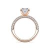 Picture of 4.70 Ct Emerald Cut & Round Brilliant Cut Lab-Grown Diamond Engagement Ring in Solid Gold For Women