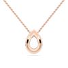 Picture of 2.15 Ct Lab-Grown Pear & Round Cut Diamond Halo Pendant in Solid Gold With 18 Inch Chain Timeless Gift For Women