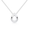 Picture of 2.15 Ct Lab-Grown Pear & Round Cut Diamond Halo Pendant in Solid Gold With 18 Inch Chain Timeless Gift For Women