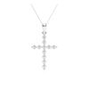 Picture of Elegant Cross Pendant with Chain For Women with 0.25 Ct Lab-Grown Round Diamond in Solid Gold – Modern Everyday Jewelry