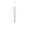 Picture of Elegant Cross Pendant with Chain For Women with 0.25 Ct Lab-Grown Round Diamond in Solid Gold – Modern Everyday Jewelry