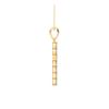 Picture of Elegant Cross Pendant with Chain For Women with 0.25 Ct Lab-Grown Round Diamond in Solid Gold – Modern Everyday Jewelry