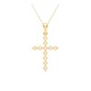 Picture of Elegant Cross Pendant with Chain For Women with 0.25 Ct Lab-Grown Round Diamond in Solid Gold – Modern Everyday Jewelry